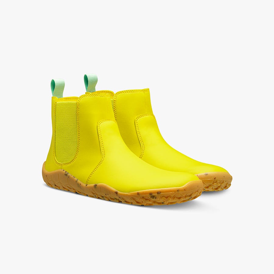 Yellow Vivobarefoot Fulham Rubber II Juniors Kids' Hiking Shoes | America 0221DFMN
